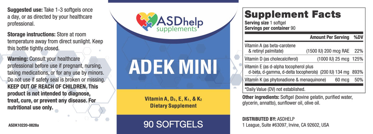 ADEK Mini label artwork