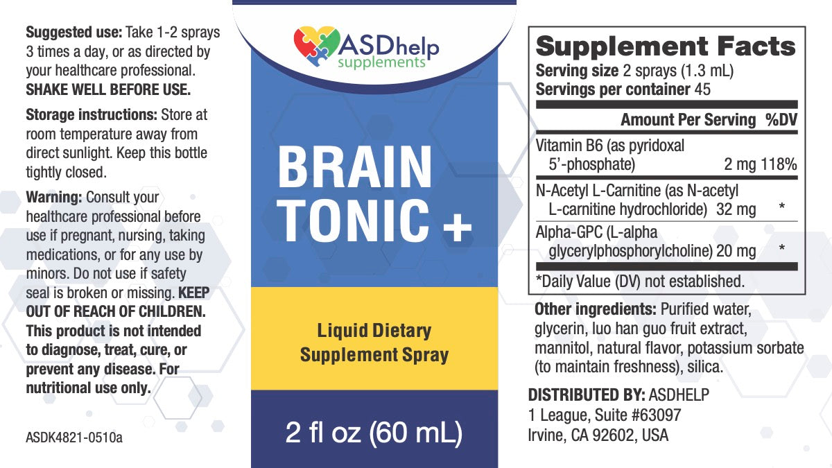 Brain Tonic + label artwork