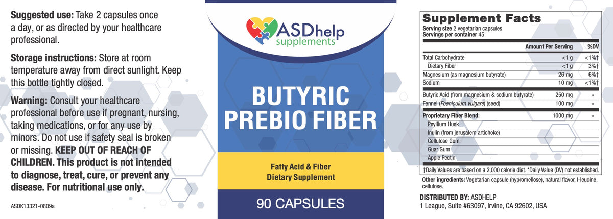 Butyric Prebio Fiber label artwork
