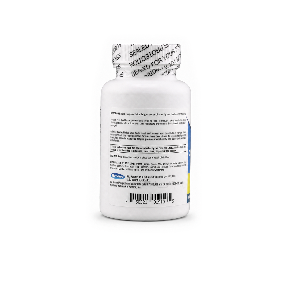 Calming Cortisol, label view 1