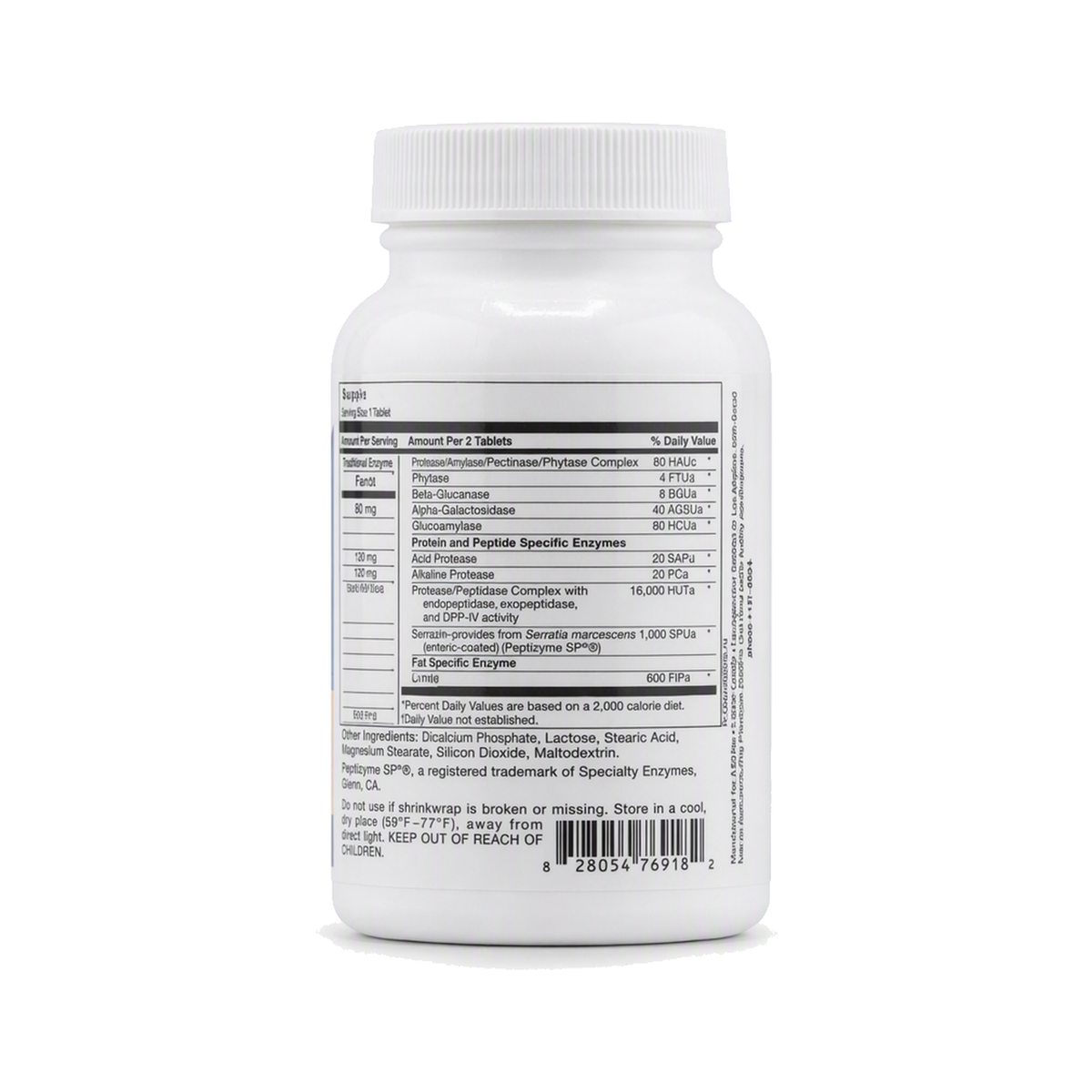 Chewable Enzymes, label view 2