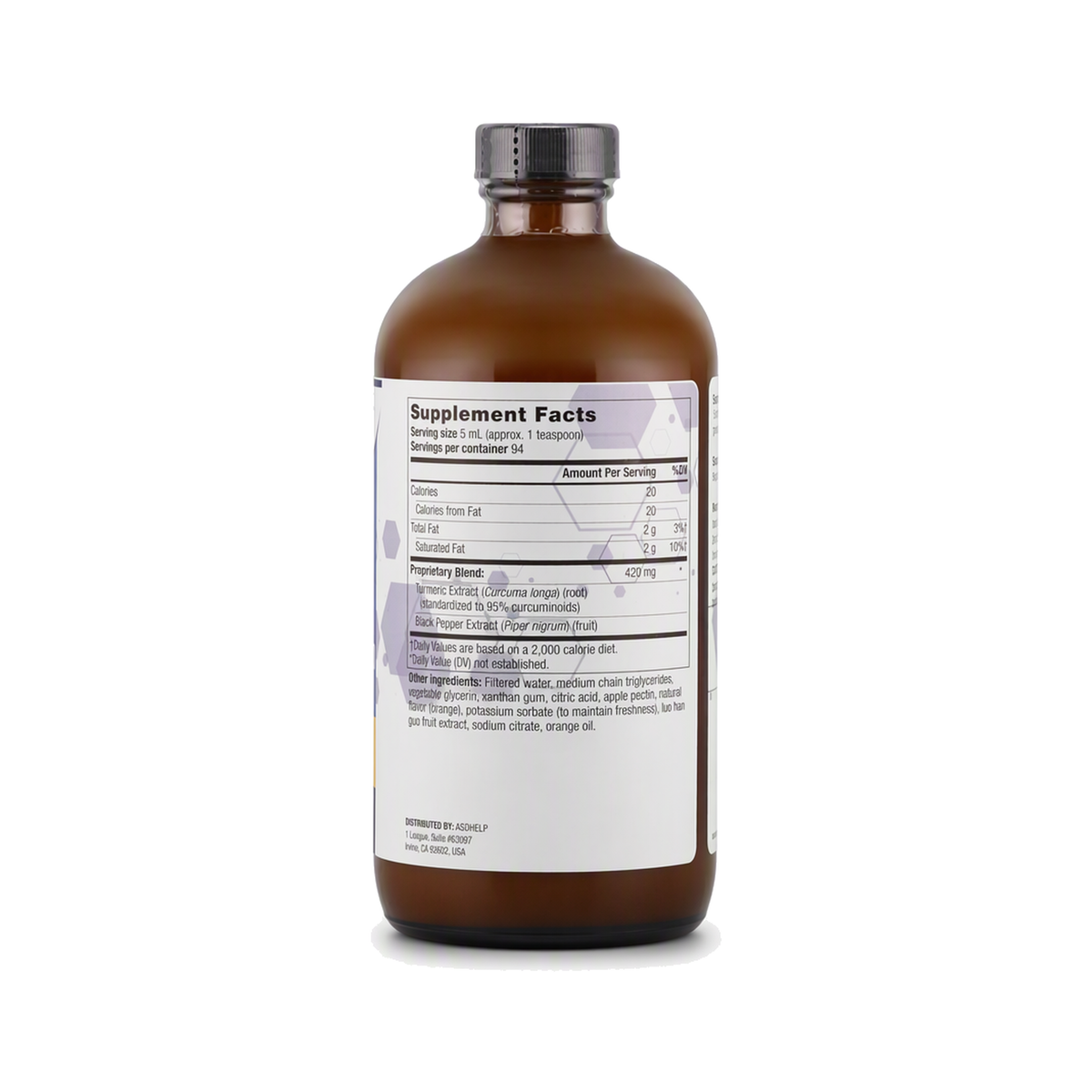 Curcumin Liquid, label view 1