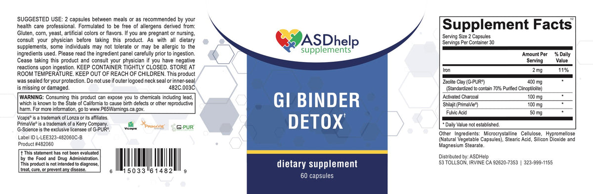 GI Binder Detox label artwork