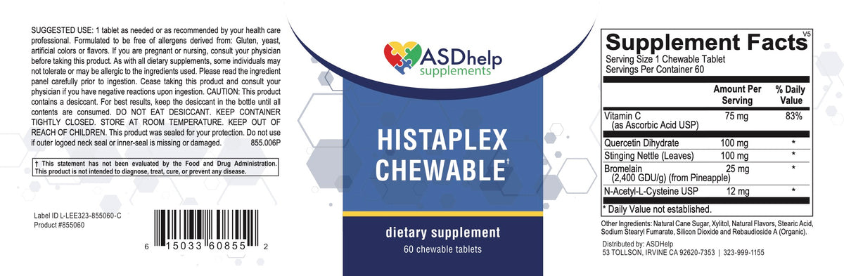 HistaPlex Chewable label artwork