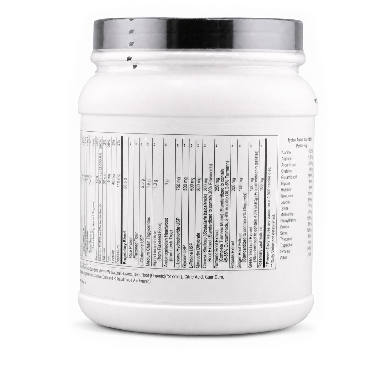 InflamaCare Gut Amino Protein Strawberry, label view 2