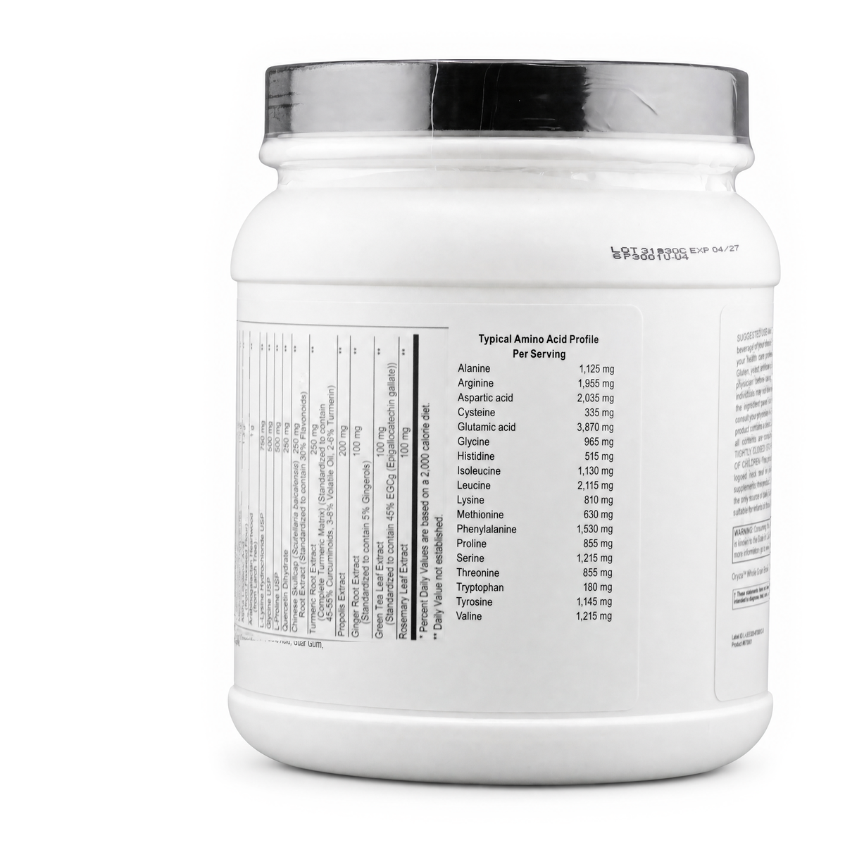 InflamaCare Gut Amino Protein Strawberry, label view 3