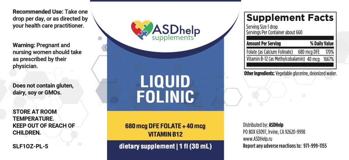 Liquid Folinic label artwork