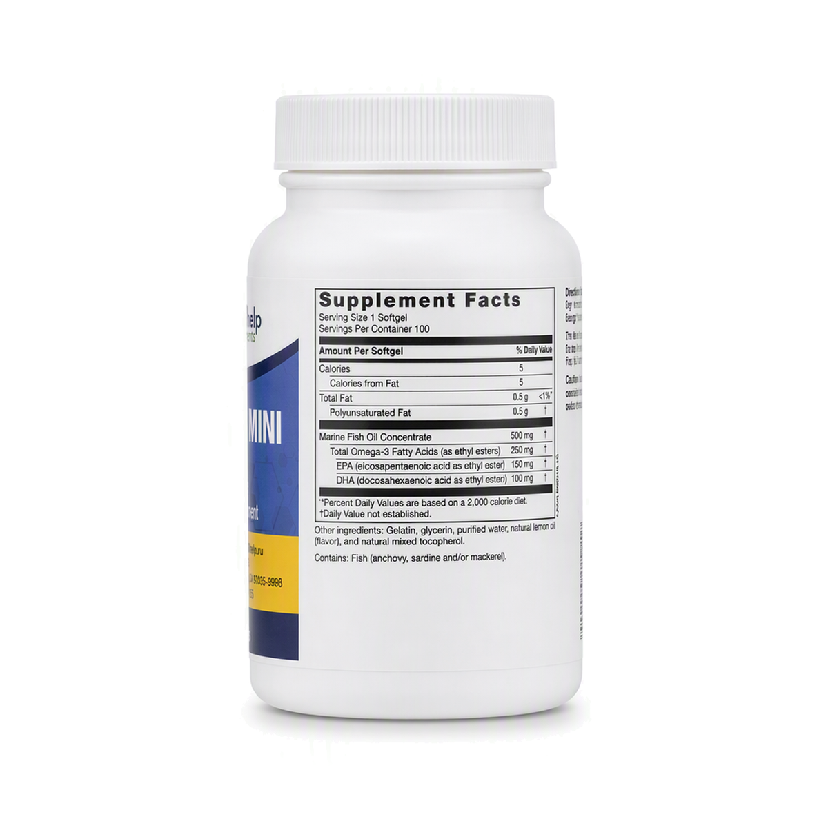 Omega-3 Mini, label view 1