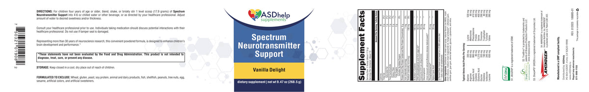 Spectrum Neurotransmitter Support label artwork