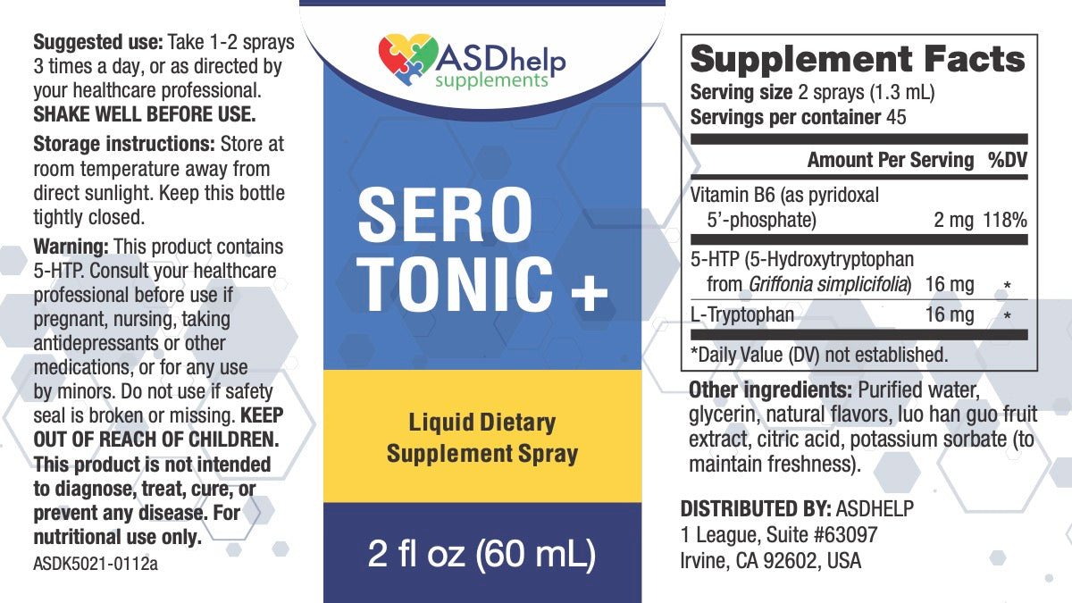 Sero Tonic+ Spray label artwork