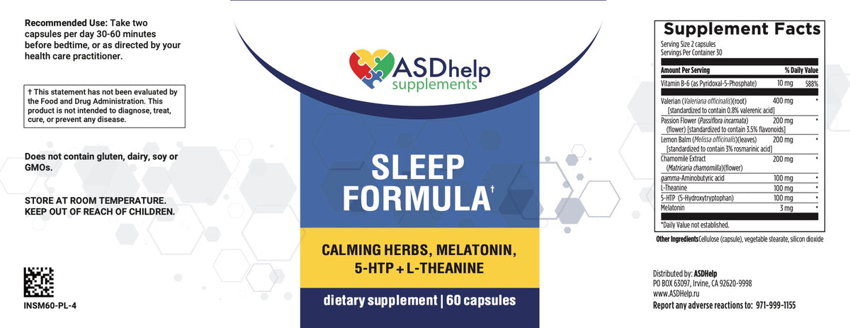 Sleep Formula label artwork