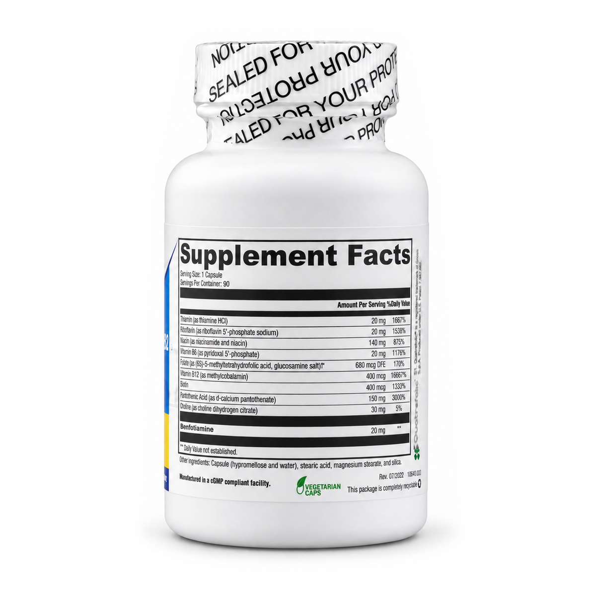 Spectrum B Complex + Benfotiamine, label view 1