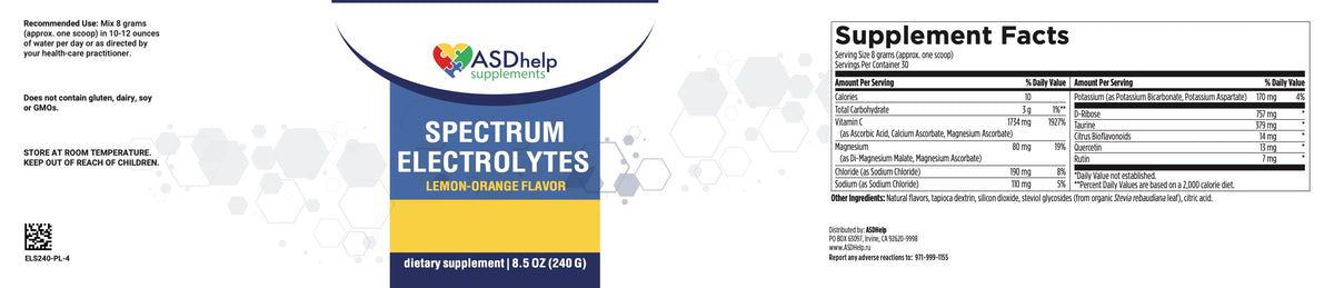Spectrum Electrolytes label artwork