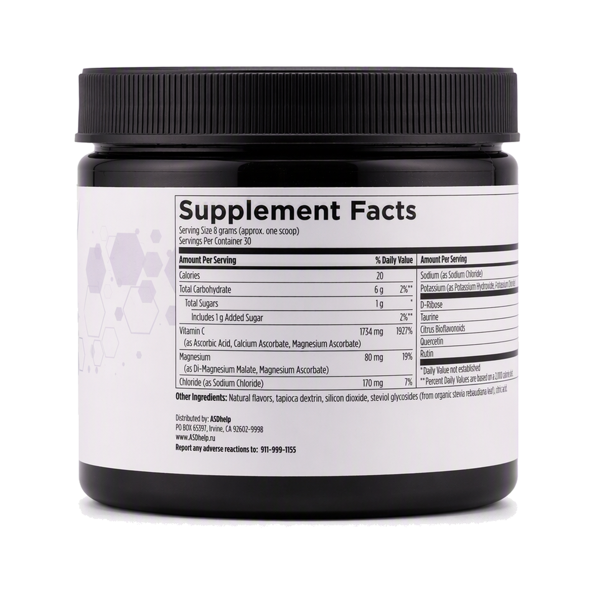 Spectrum Electrolytes, label view 1