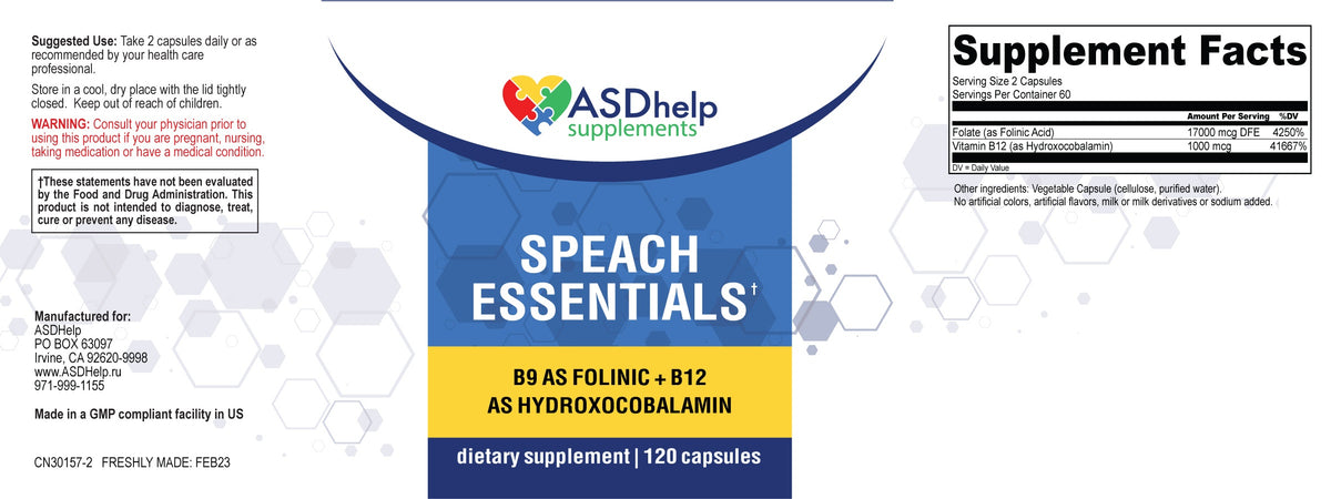 Speech Essentials Improved label artwork