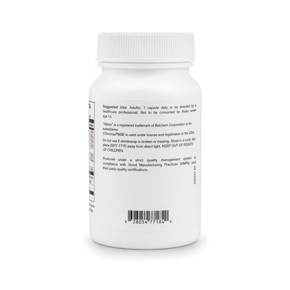 Trace Minerals, label view 2