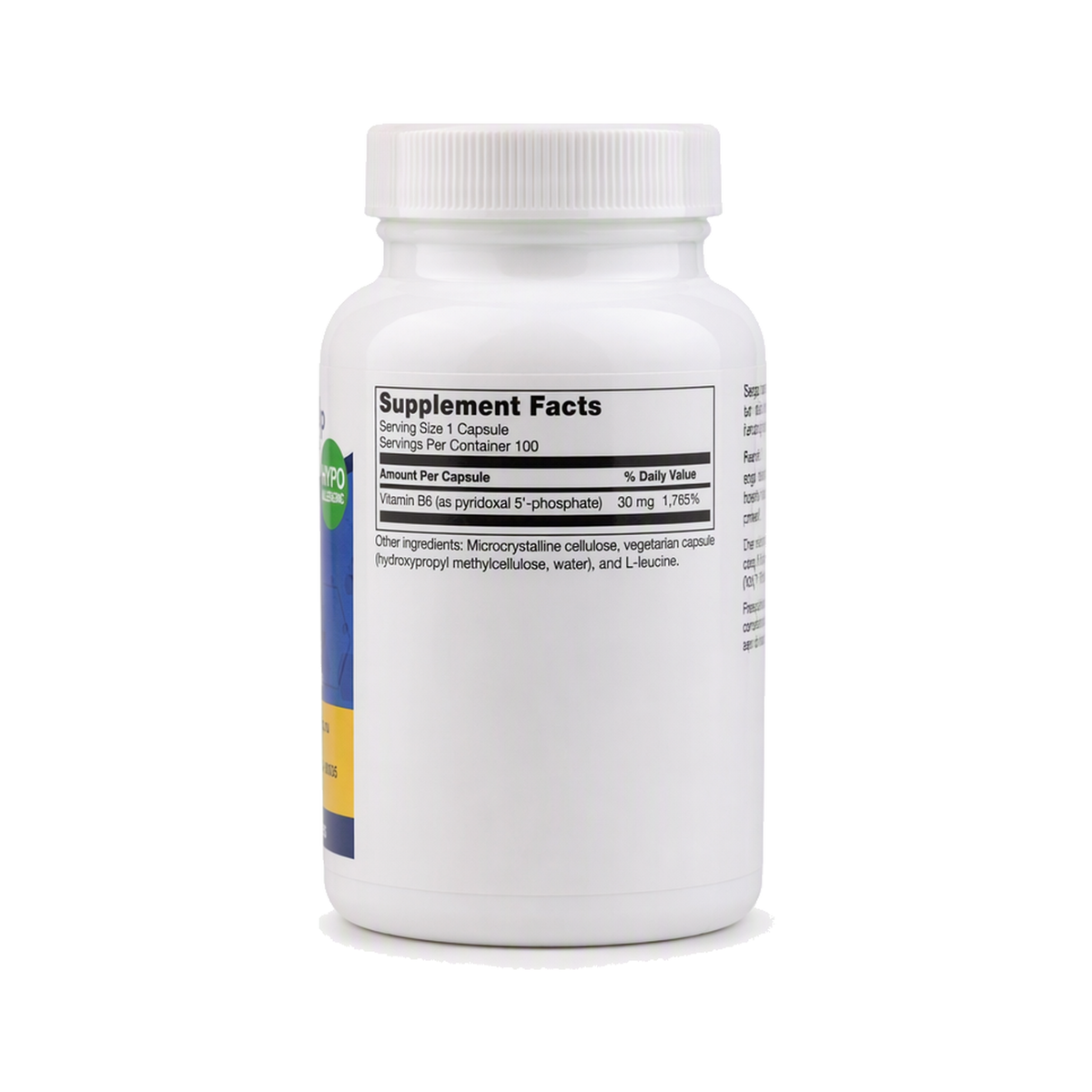 Vitamin B6 P-5-P, label view 1
